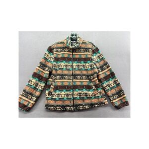 Runcati Jacket Mens L Aztec Southwestern Fleece Full Zip Elephant Multicolor